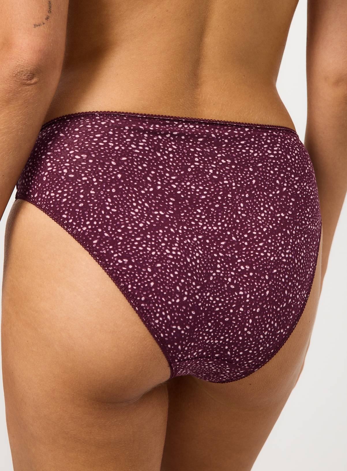 Purple Leopard High Leg Briefs 5 Pack 8 - Image 4